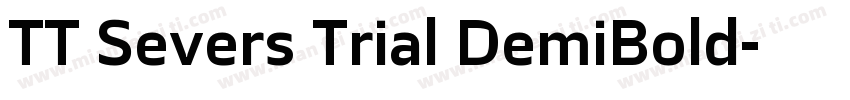 TT Severs Trial DemiBold字体转换